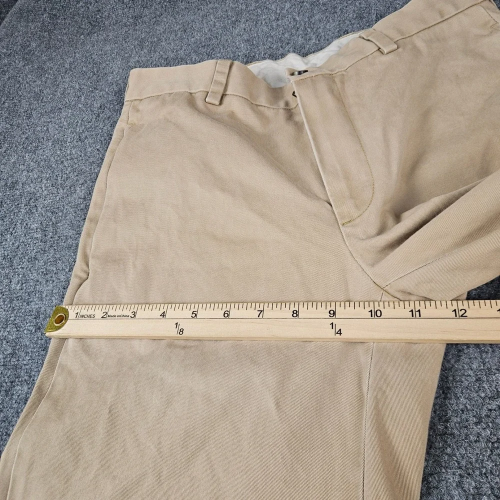 Brooks Brothers 346 Advantage Chino Clark Fit Khaki Pants Mens 30 Tan Cotton